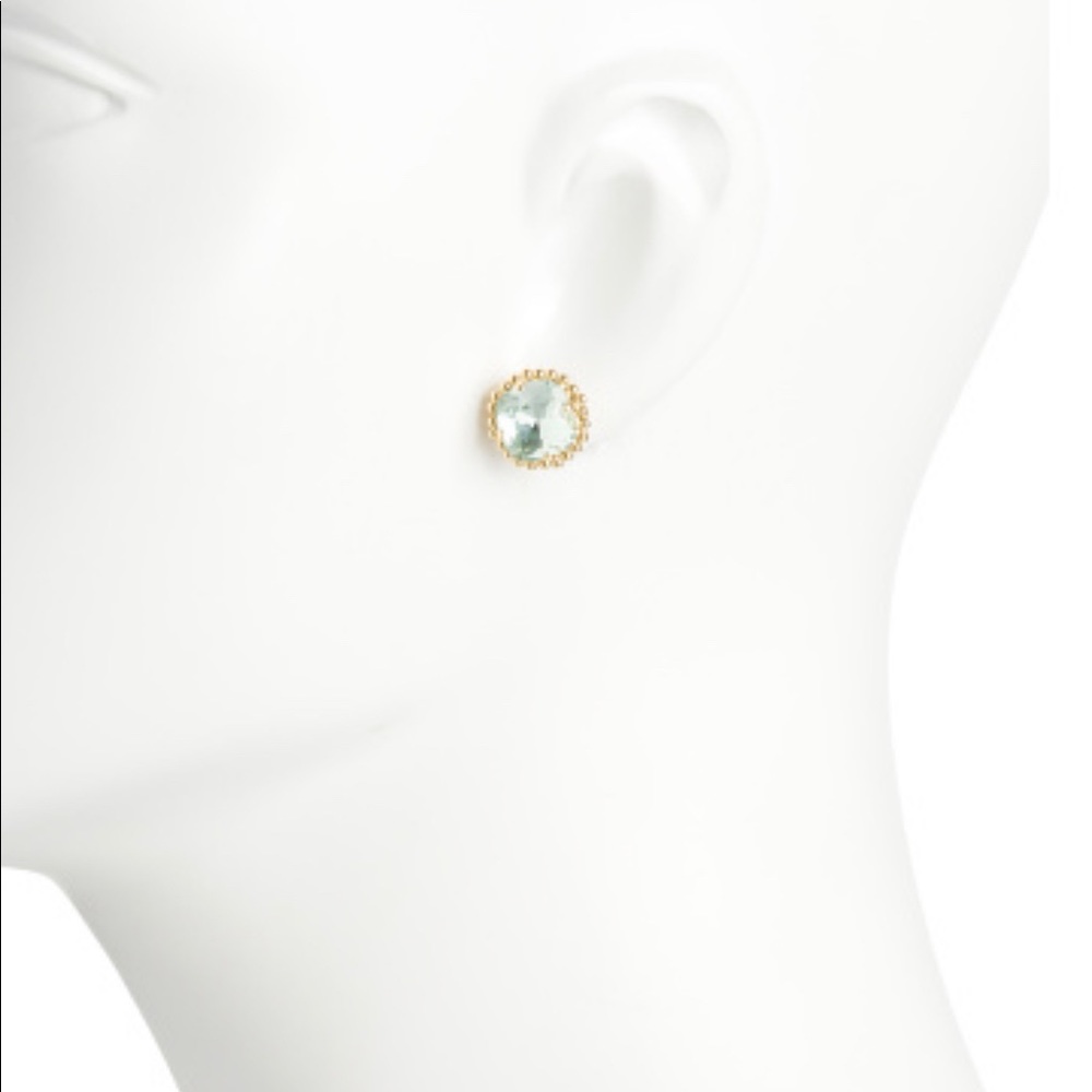 Sorrelli Cushion-Cut Solitaire Stud Earring in Crystal and Gold NWT - Picture 4 of 16